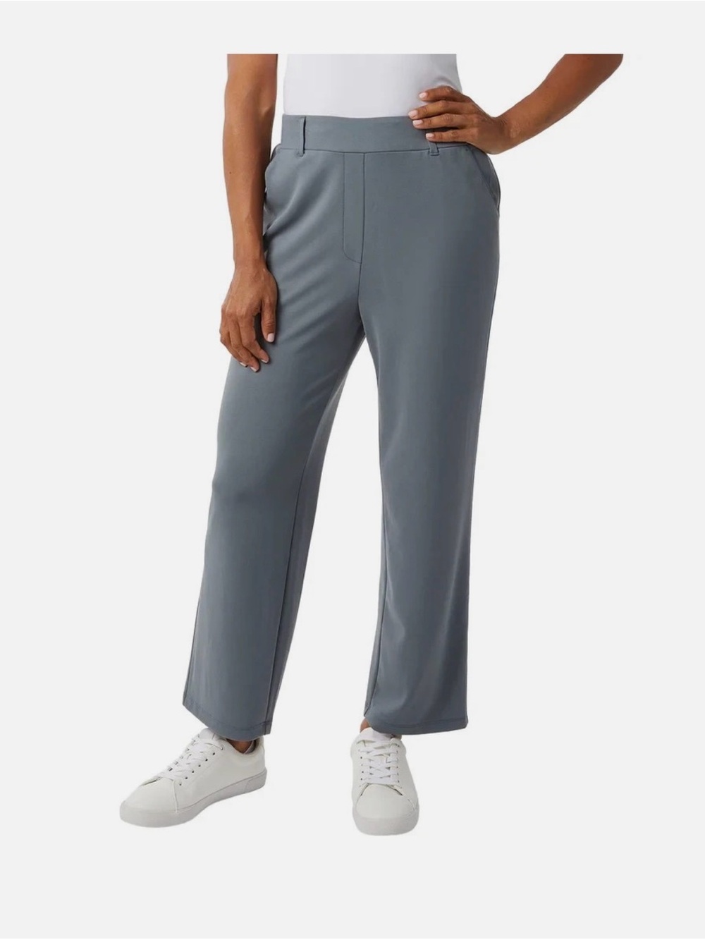 32 Degrees Women’s Stretch Twill Pants, Gray Extra Large